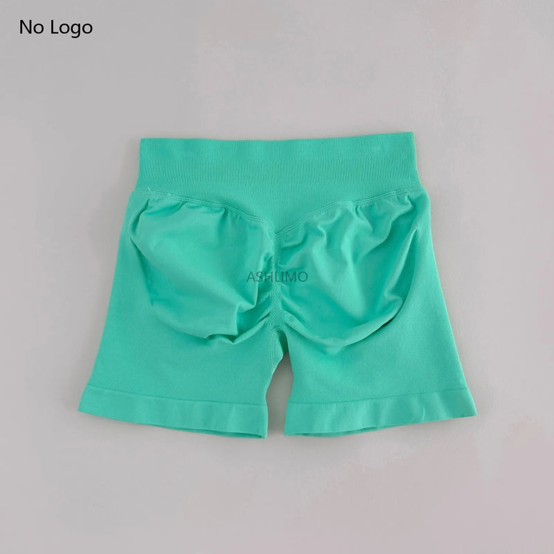 ARFTE Butt-Lifting Low Ribbed Elastic Band  Seamless Yoga-Biker Shorts