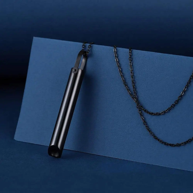 Stainless Steel Mindfulness Breathing Necklace