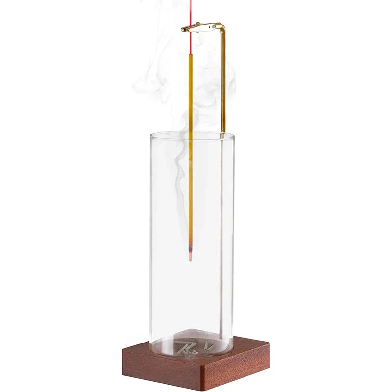 Incense Holder with Removable Glass Ash Catcher