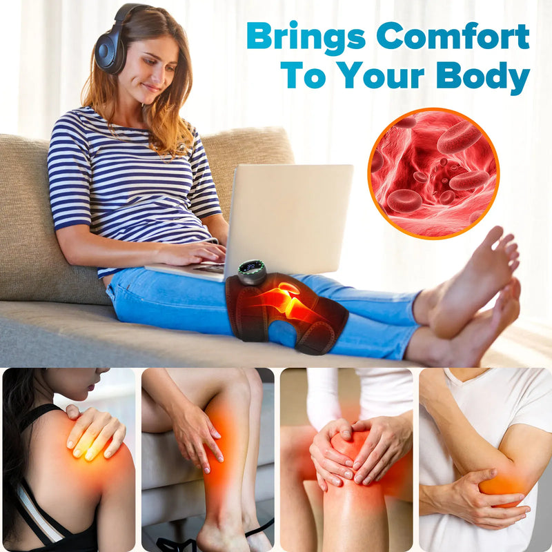 Heated Vibration Massage Pad for Knee, Shoulder & Elbow
