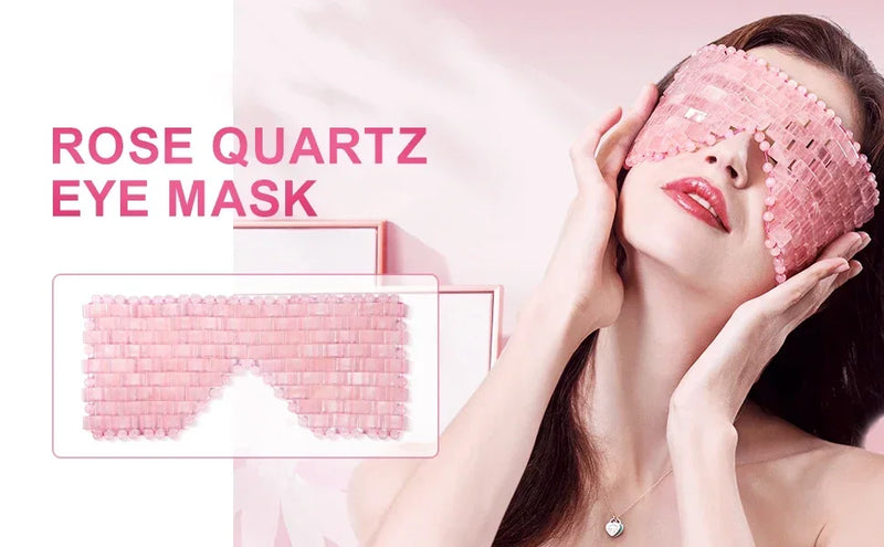 Natural Rose Quartz Eye Mask Massager