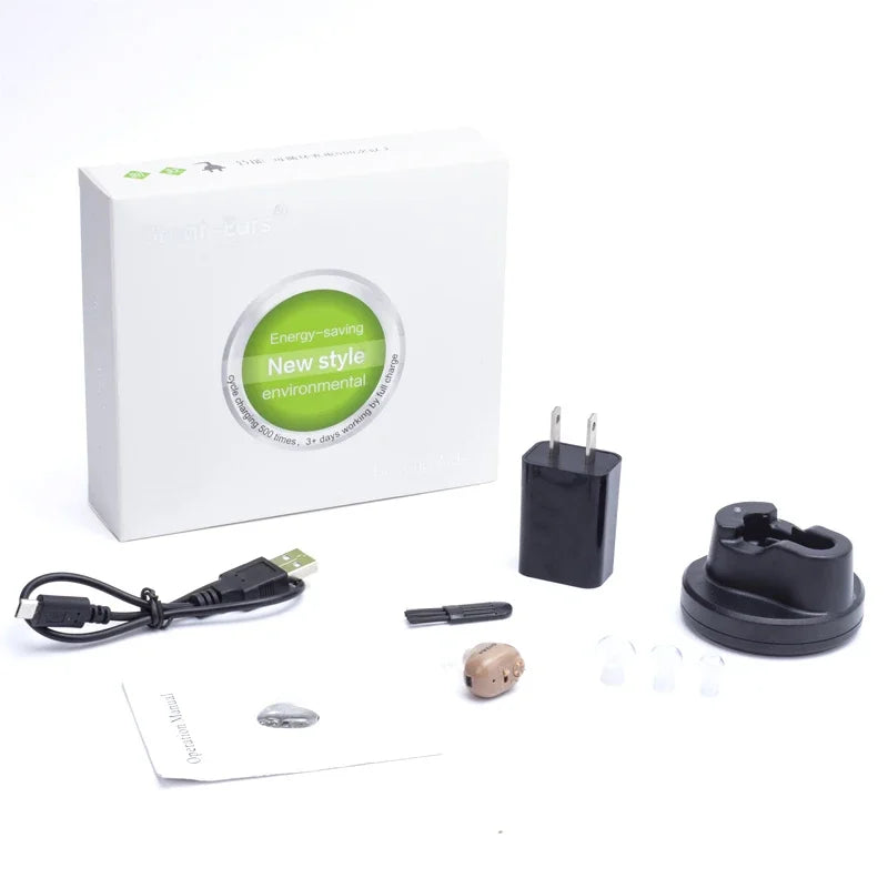 Rechargeable ITE Ear Hearing Aid for the Elderly