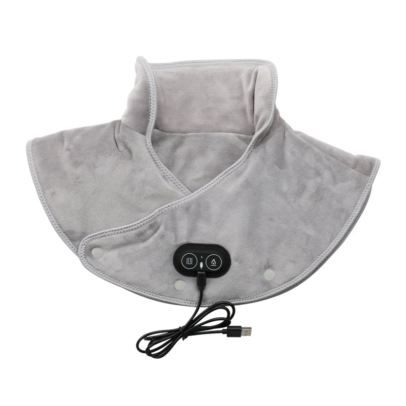 USB Heated Neck & Shoulder Wrap – Electric Thermal Massage Pad