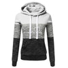 Women’s Printed Color Block Hoodie & Sweatpants Set