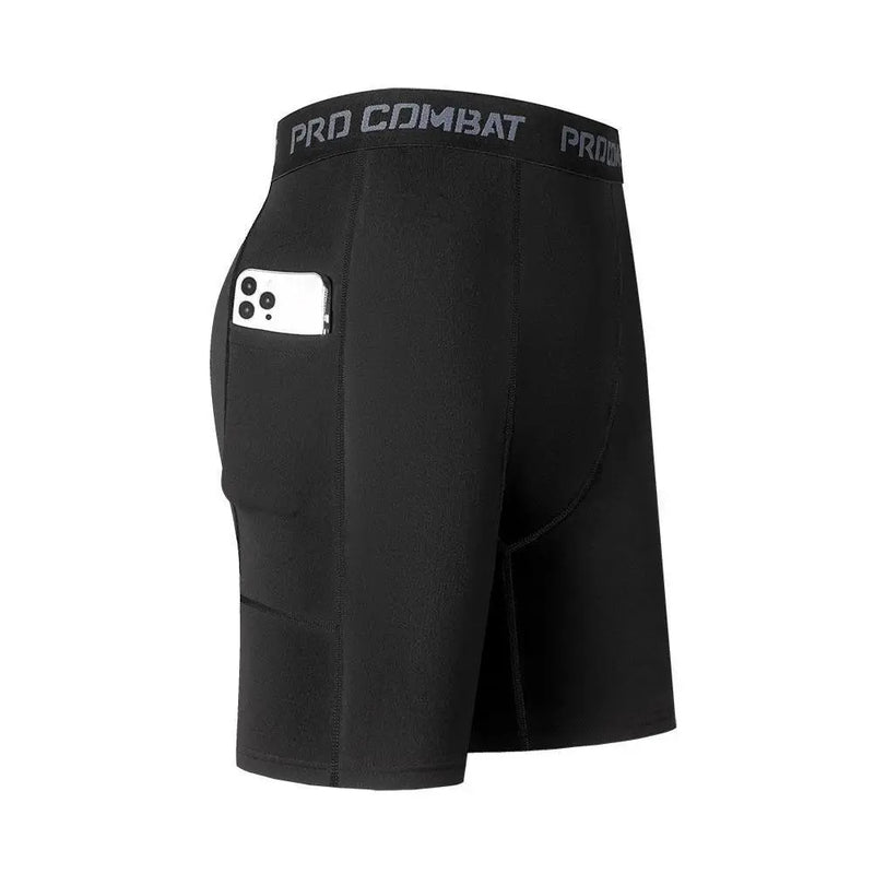 Men's Compression Running Shorts – Quick-Dry Athletic Training Shorts with Pocket