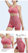 Yoga Set Gym Shorts Women Sport Bras and Workout Tops