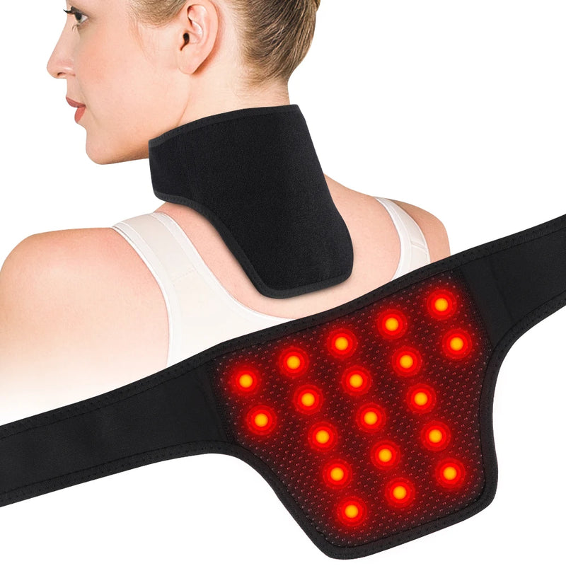 Heated Neck Support Brace with 19 Magnets – Warm Neck Protector