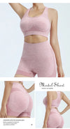 Yoga Set Gym Shorts Women Sport Bras and Workout Tops