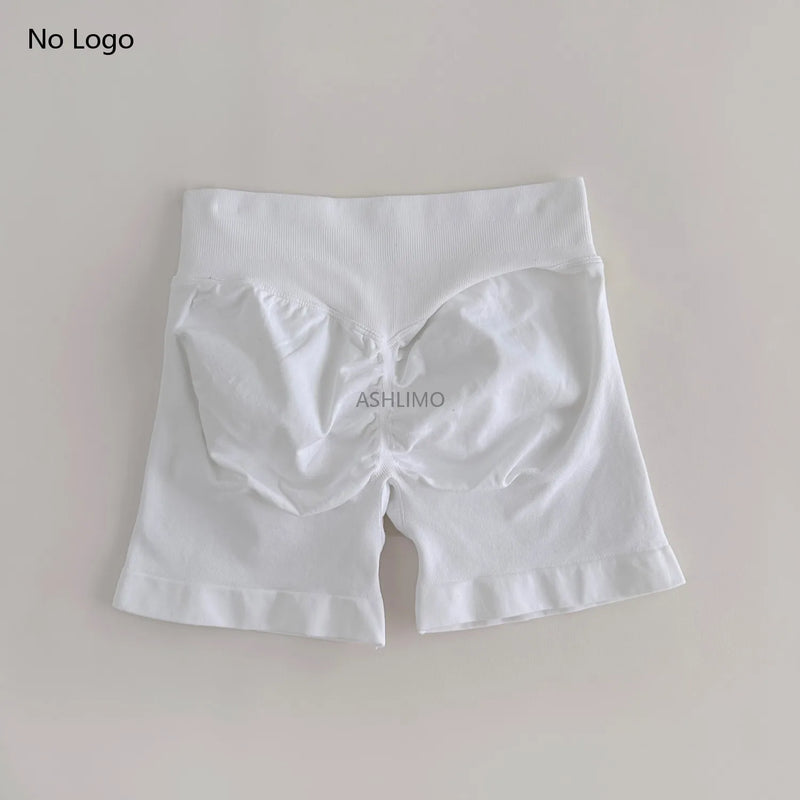 ARFTE Butt-Lifting Low Ribbed Elastic Band  Seamless Yoga-Biker Shorts