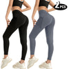 2 Pack Women’s High Waisted Seamless Butt Lifting Yoga Leggings
