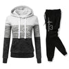 Women’s Printed Color Block Hoodie & Sweatpants Set