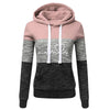 Women’s Printed Color Block Hoodie & Sweatpants Set
