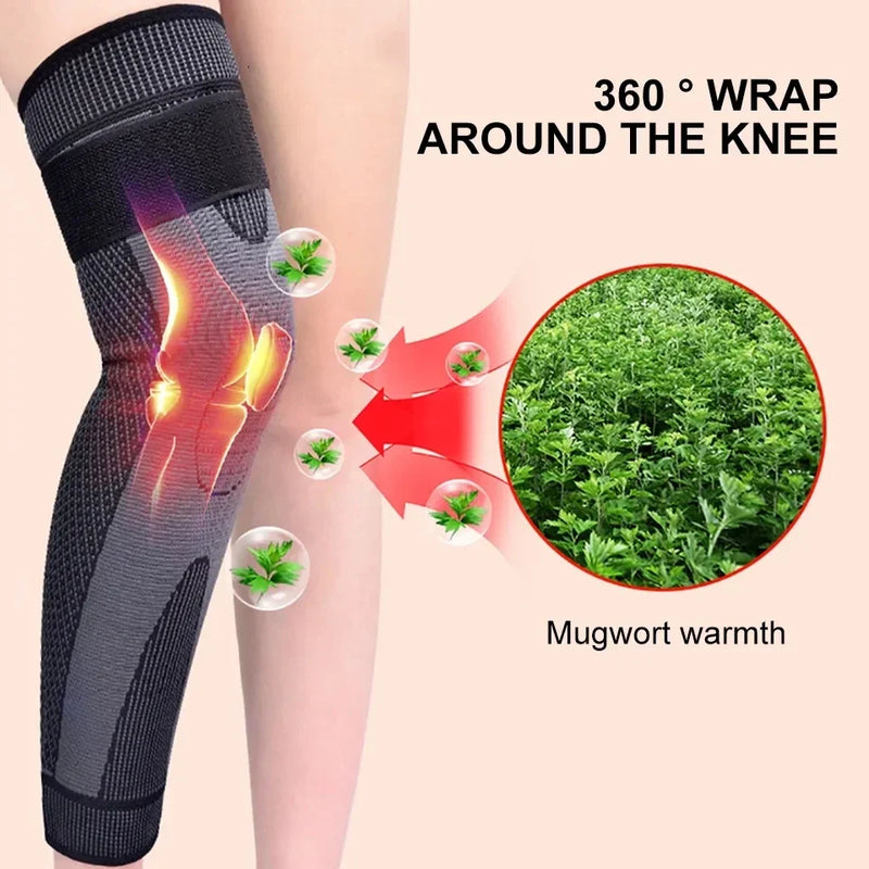 Self-Heating Knee Brace with Mugwort Warmth – Long Knee Support