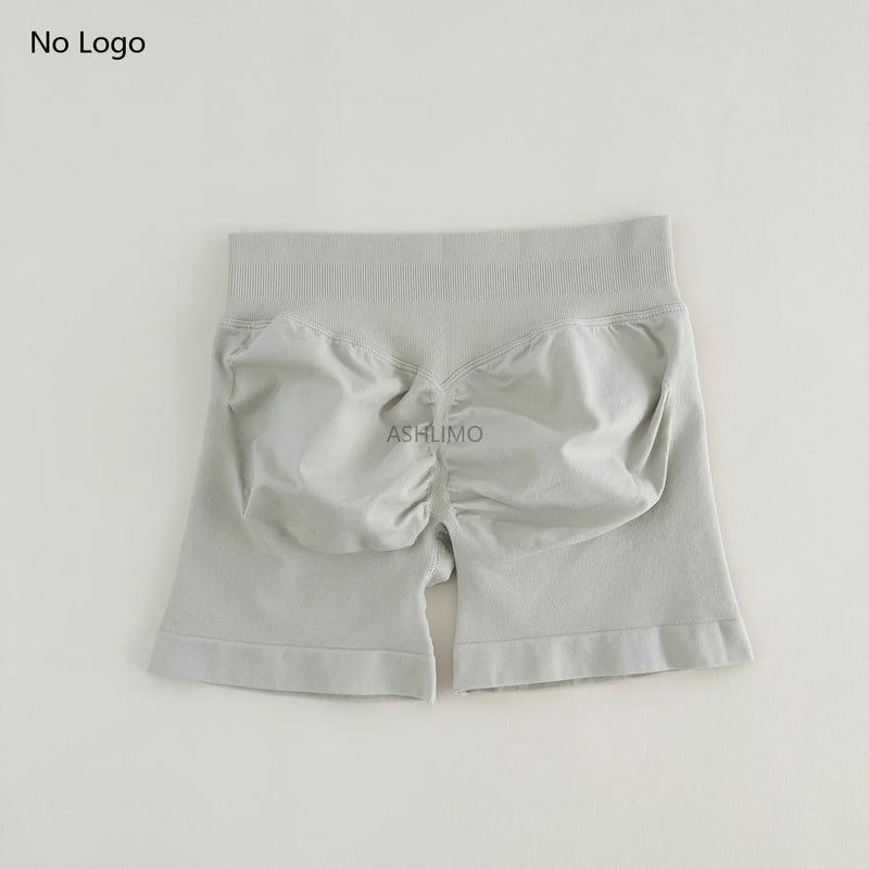 ARFTE Butt-Lifting Low Ribbed Elastic Band  Seamless Yoga-Biker Shorts