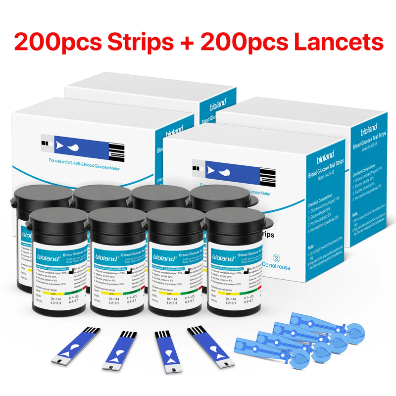 Bioland Blood Glucose Meter Test Strips and Lancets