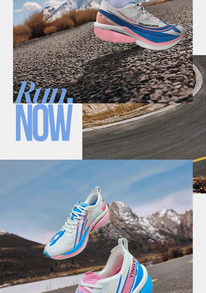 Carbon Plate Marathon Running Shoes – Lightweight Racing Sneakers with Stable Support & Cushioning