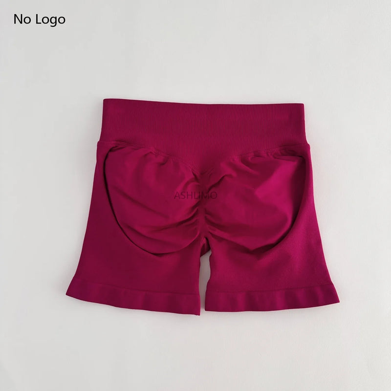 ARFTE Butt-Lifting Low Ribbed Elastic Band  Seamless Yoga-Biker Shorts