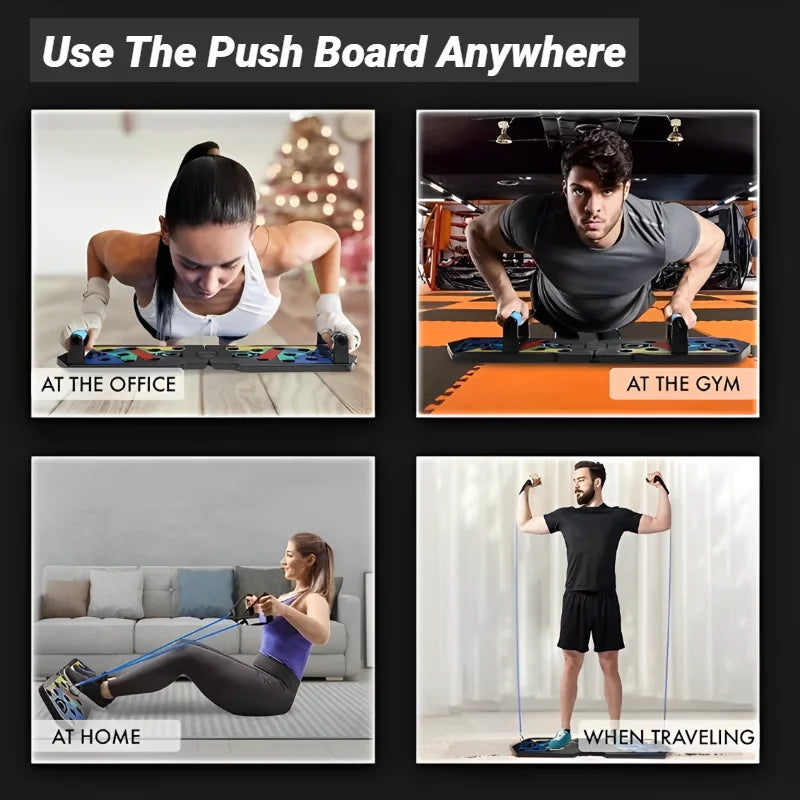 Multifunctional Foldable Push-Up Board for Home Fitness Training