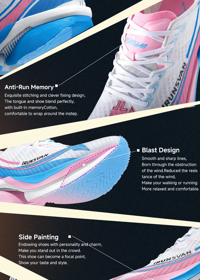 Carbon Plate Marathon Running Shoes – Lightweight Racing Sneakers with Stable Support & Cushioning