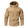 Men’s Camouflage Softshell Tactical Jacket – Hooded Waterproof Fleece Outdoor Coat