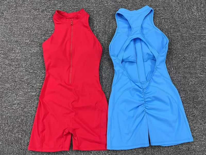 Women’s Sleeveless Short Sports Jumpsuit