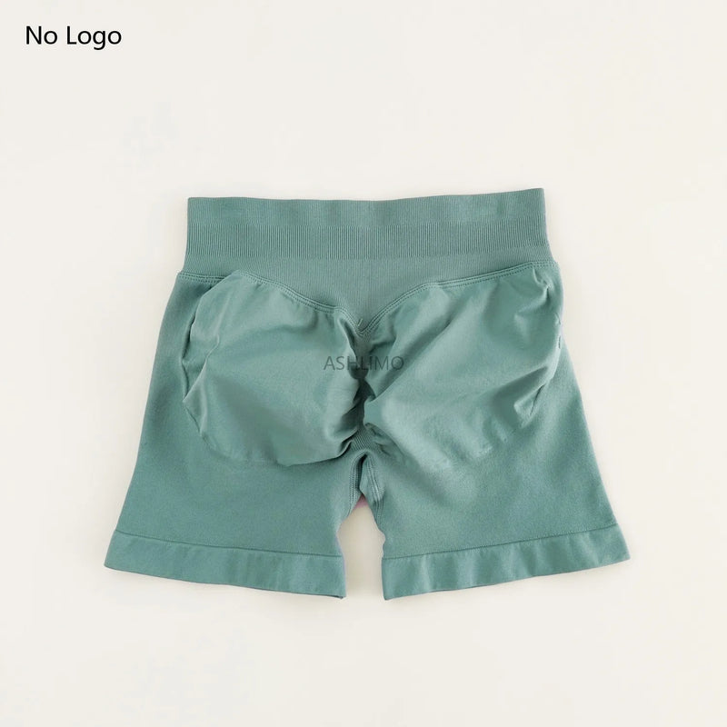 ARFTE Butt-Lifting Low Ribbed Elastic Band  Seamless Yoga-Biker Shorts