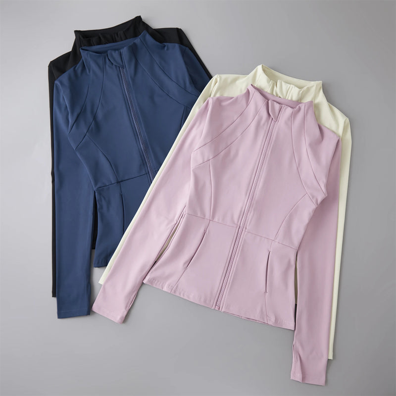 Women’s Yoga Windbreaker Jacket – Long Sleeve Running & Workout Top