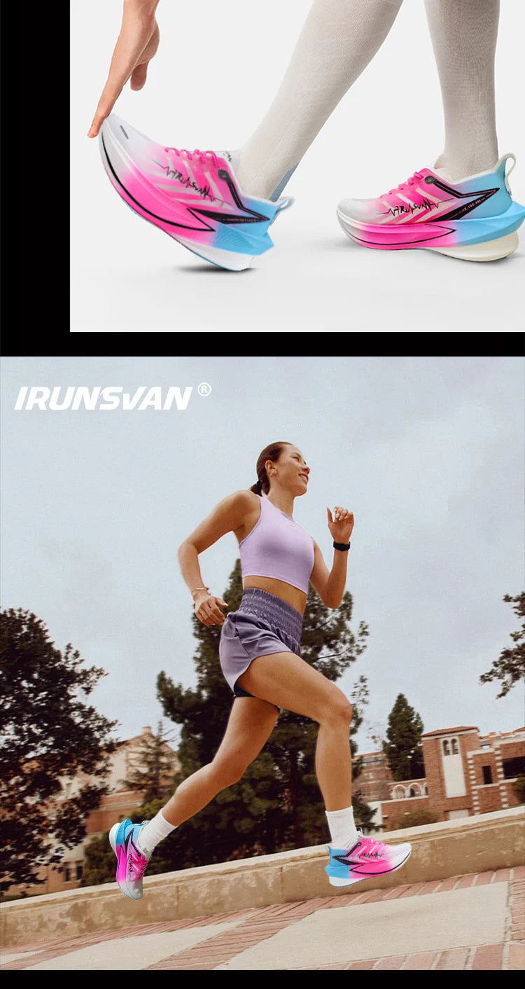 IRUNSVAN Carbon Plate Running Shoes – Cushioned Marathon Shoes for Men & Women