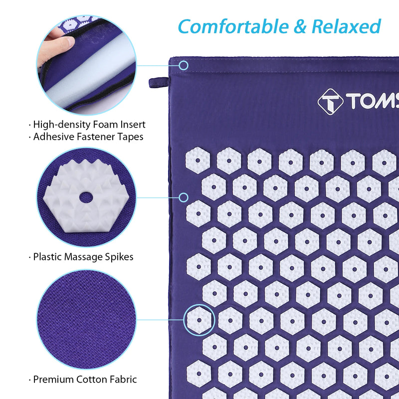 Acupressure Massage Mat & Pillow Set – Yoga Spike Cushion for Back & Body Pain Relief