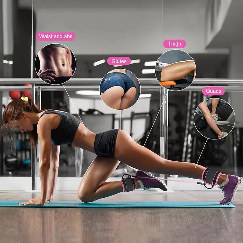 TPE Resistance Bands with Ankle Straps: