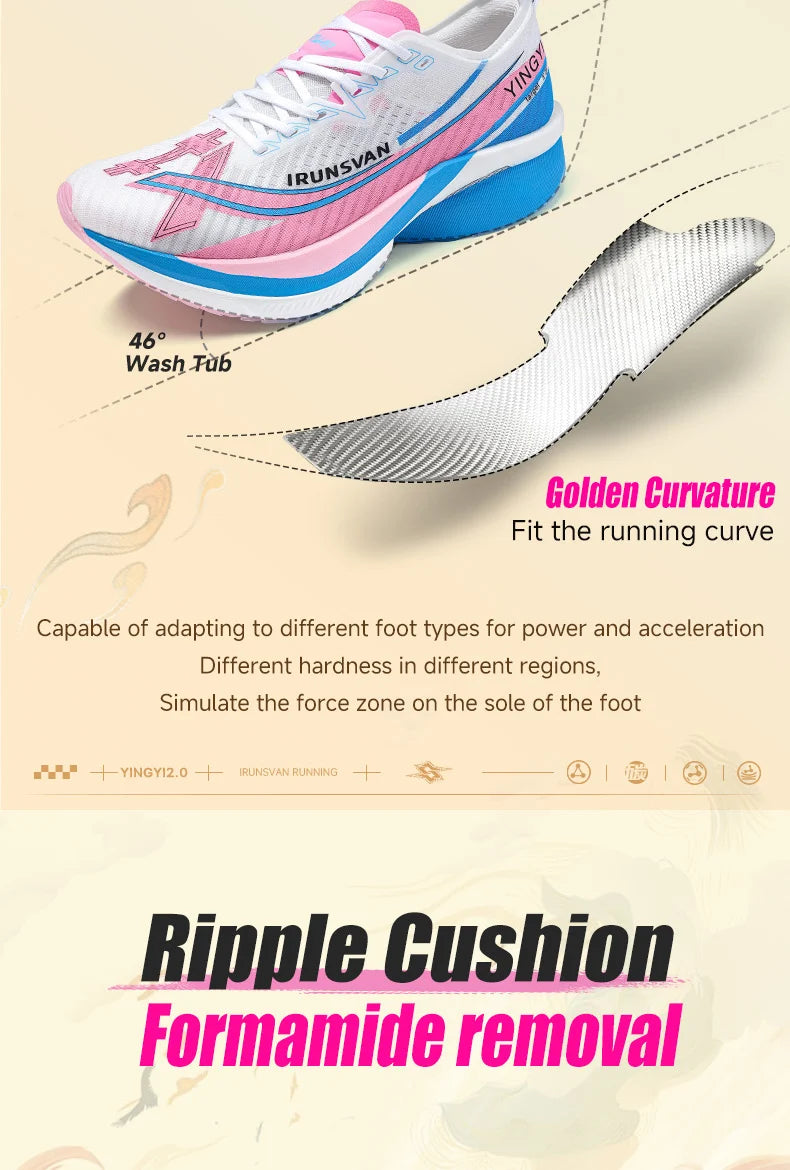 Carbon Plate Marathon Running Shoes – Lightweight Racing Sneakers with Stable Support & Cushioning