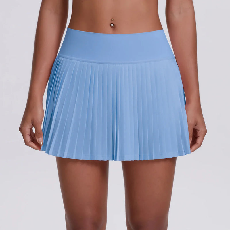 Summer Women’s Tennis Pleated Skirt with Inner Shorts
