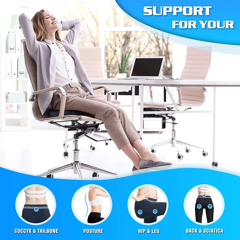 Orthopedic Memory Foam Seat Cushion – U-Shaped Comfort & Support