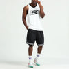 Men’s Knee-Length Basketball Shorts – Striped Mesh Athletic Training Shorts