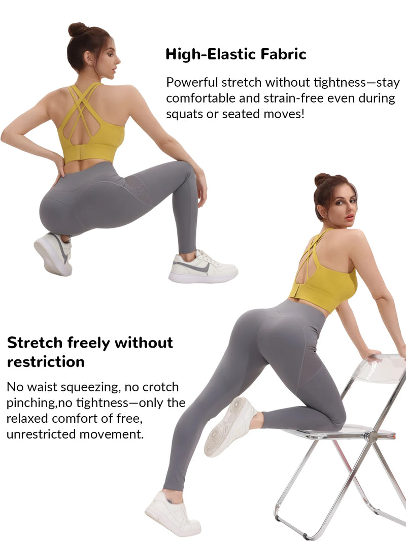 2 Pack Women’s High Waisted Seamless Butt Lifting Yoga Leggings