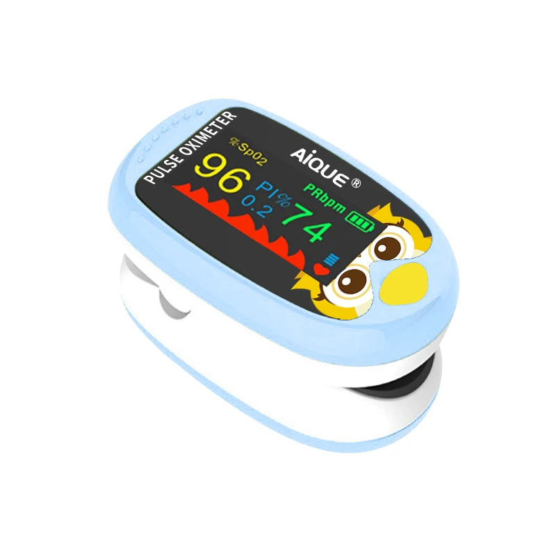 AiQUE Pediatrics Finger Pulse Oximeter – Child & Baby Blood Oxygen & Heart Rate Monitor (0.5–12 Years)