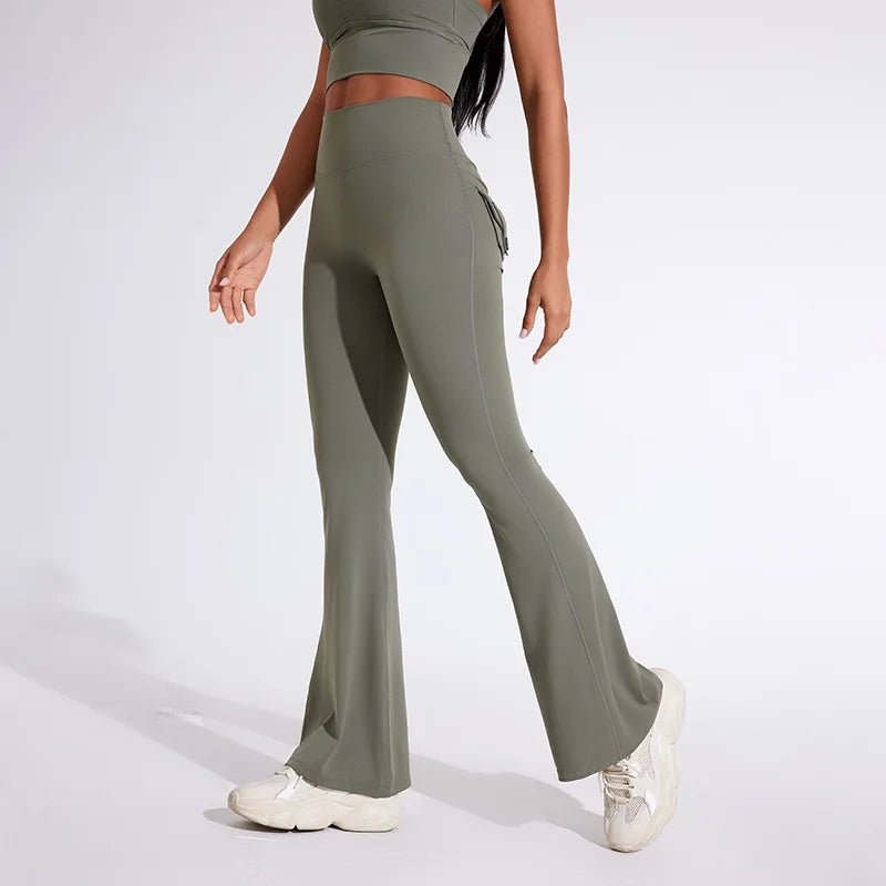 QINACTIVE Women’s Flared Fitness Pants