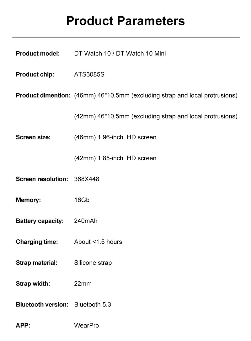 Apple DT Watch 10 Smart Watch