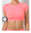Women's Backless Muscle Back Sports Tee – Open Back Workout Yoga Training T-Shirt