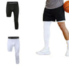 Men's One Leg Compression Leggings – Base Layer Cropped Sports Tights for Running & Basketball
