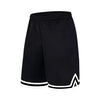 Men’s Knee-Length Basketball Shorts – Striped Mesh Athletic Training Shorts