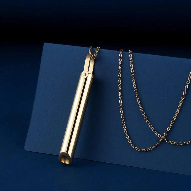 Stainless Steel Mindfulness Breathing Necklace