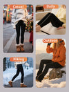 Women’s Thermal Fleece Lined Leggings – High Waisted Winter Workout Tights with Pockets