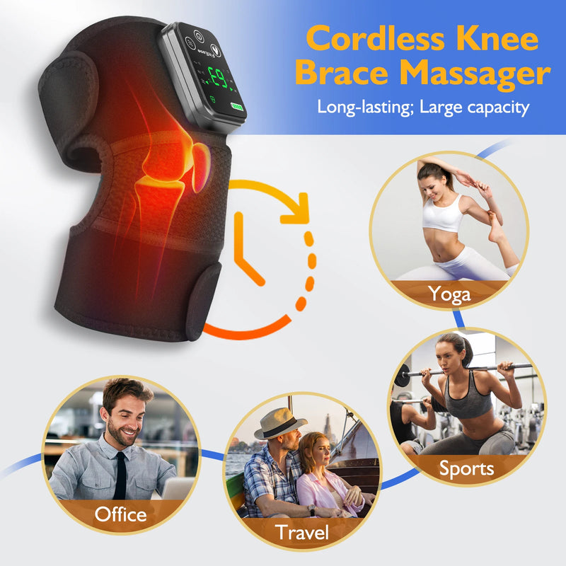 Rechargeable Electric Heated Knee and Elbow Massager with Vibration