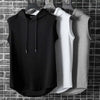 Men’s Lace-Up Hooded Sleeveless Vest – Hip-Hop Sports Tank Top