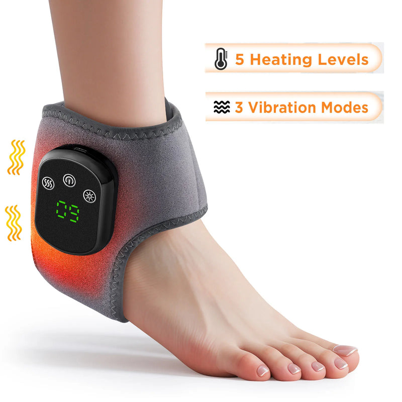 Rechargeable Heated Wrist Brace with Vibration Massage