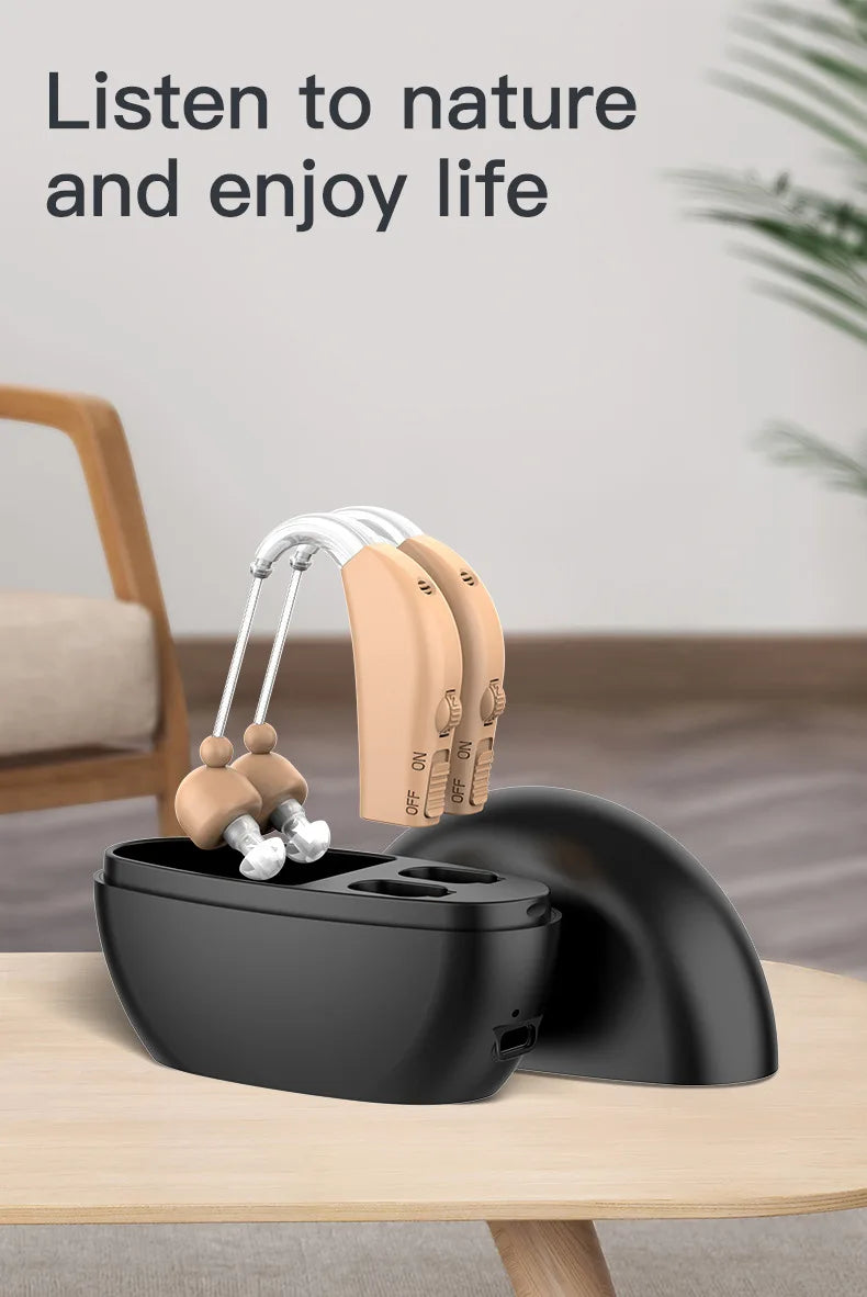 Rechargeable Portable Hearing Aid for the Elderly