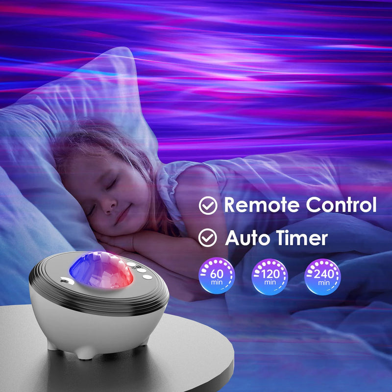 Star Projector LED Aurora Projector Bluetooth Speaker Night Light