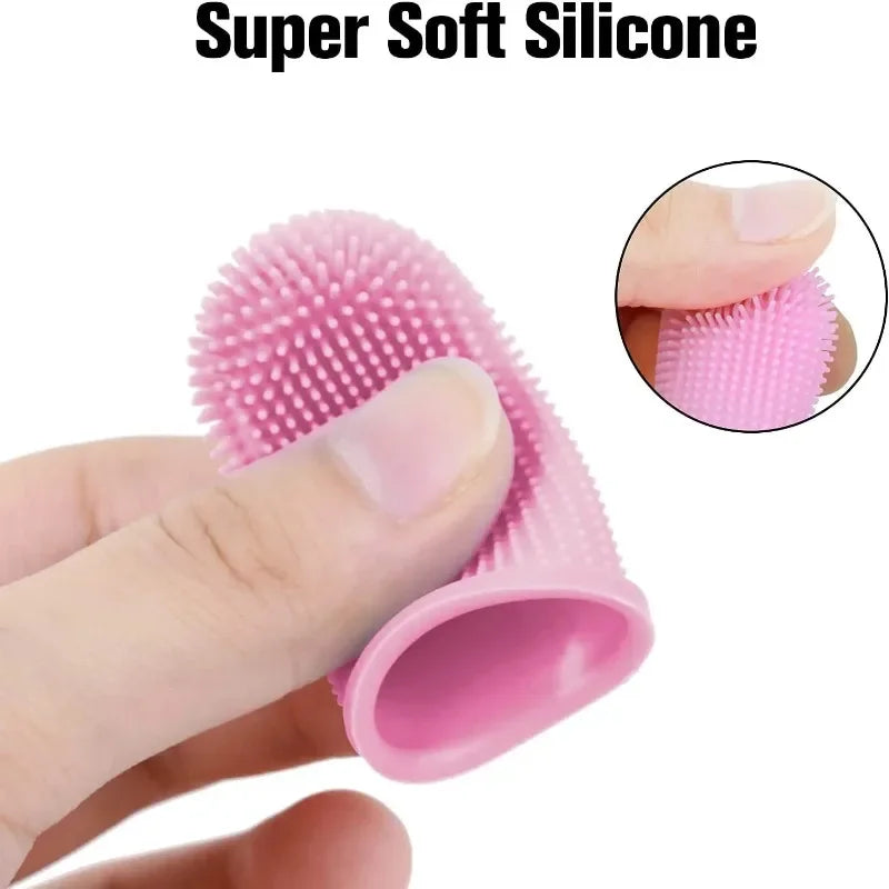 Pet Finger Toothbrush Kit for Dogs & Cats – Silicone Dental Cleaning Tool