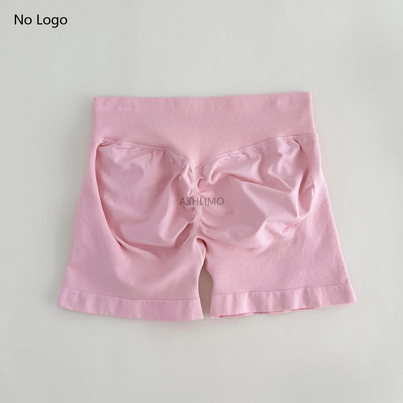 ARFTE Butt-Lifting Low Ribbed Elastic Band  Seamless Yoga-Biker Shorts